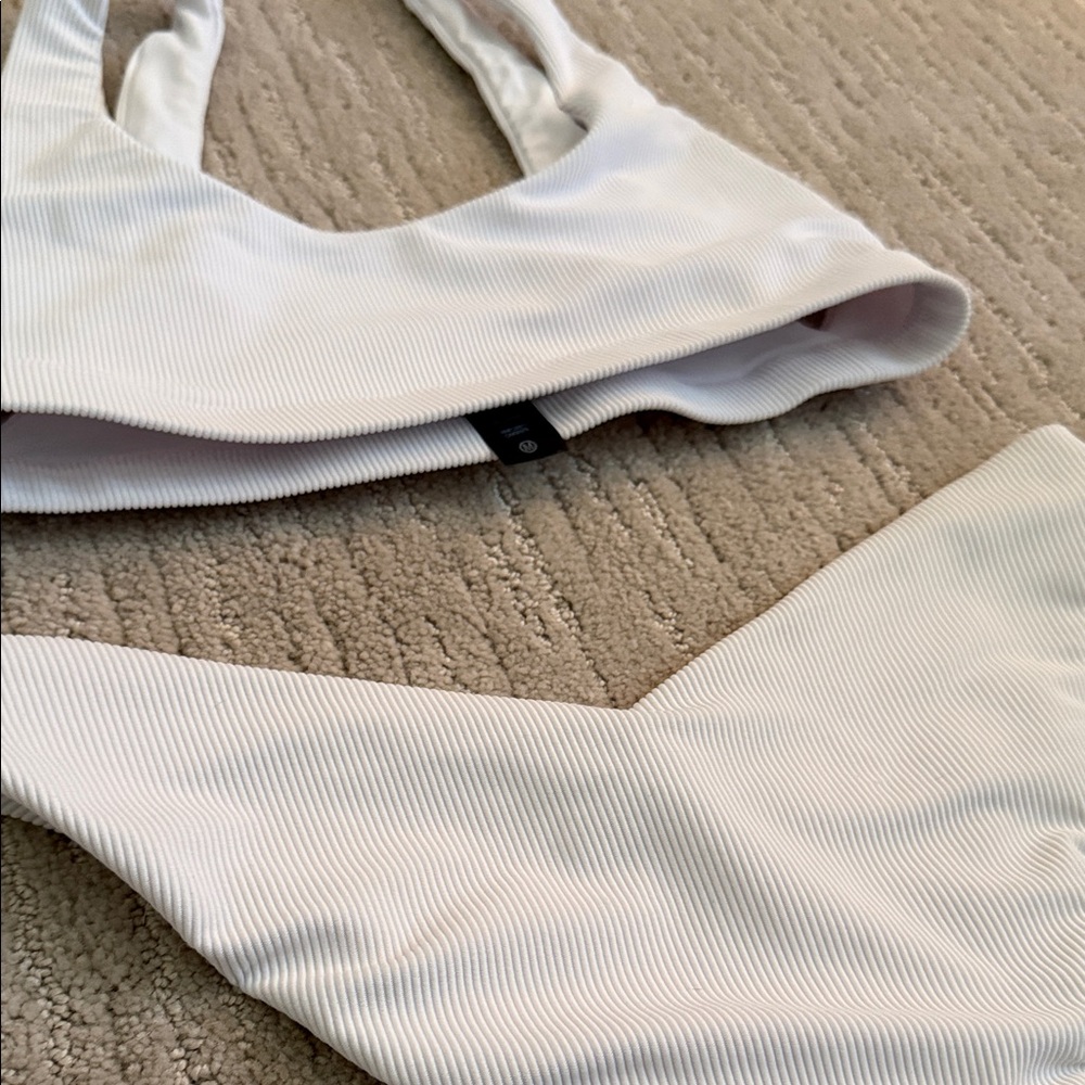 Beach Riot White Ribbed Bikini Set - Picture 5 of 5